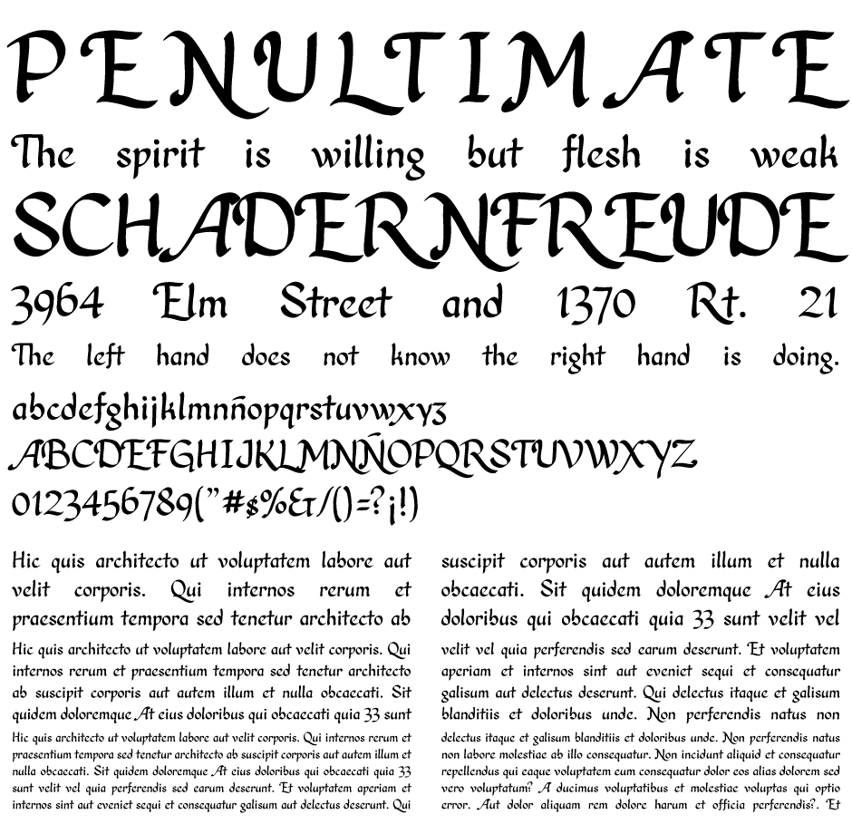 castelan hispane font demo
