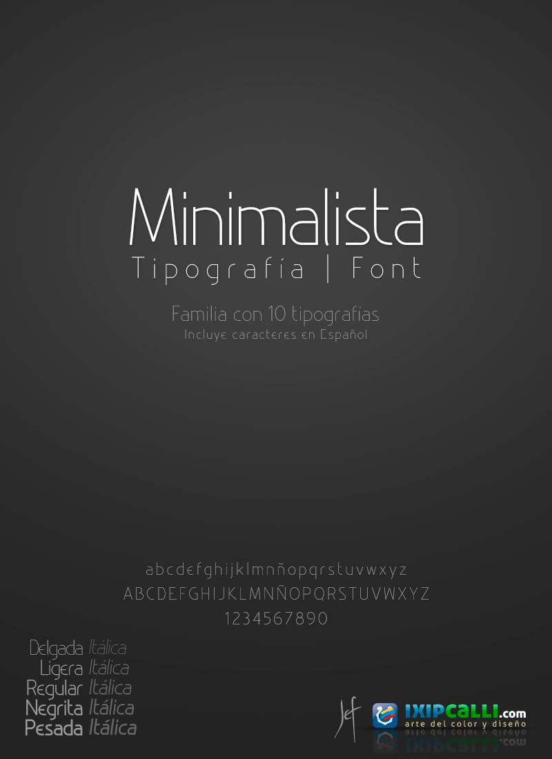 minimalista font flyer