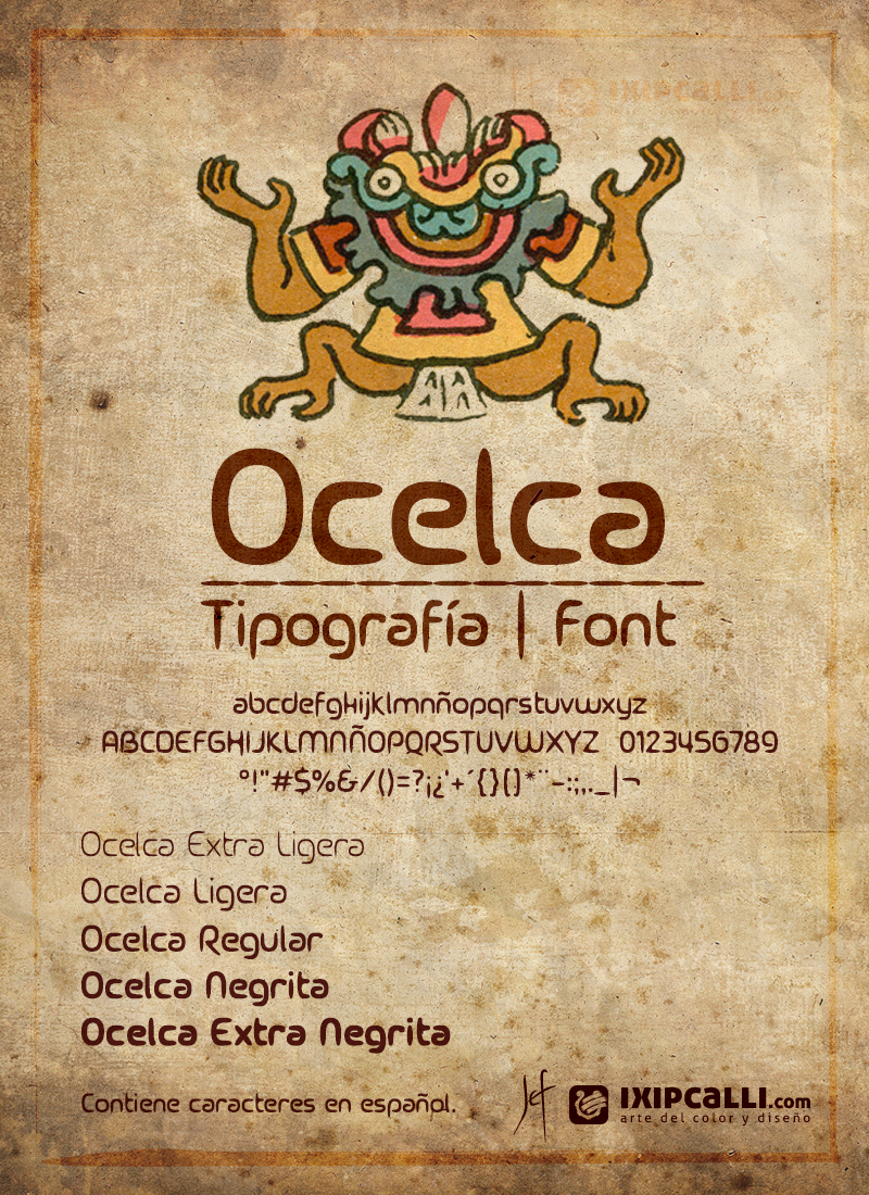 ocelca font flyer