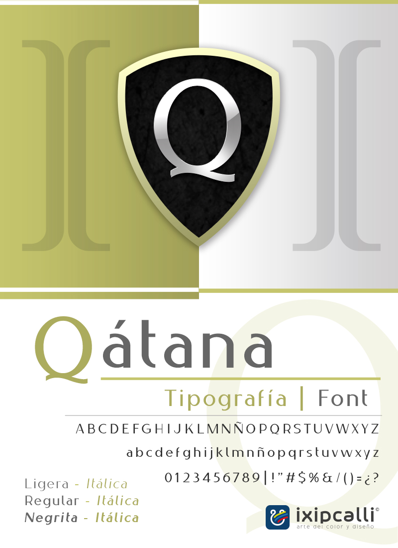 qatana font flyer