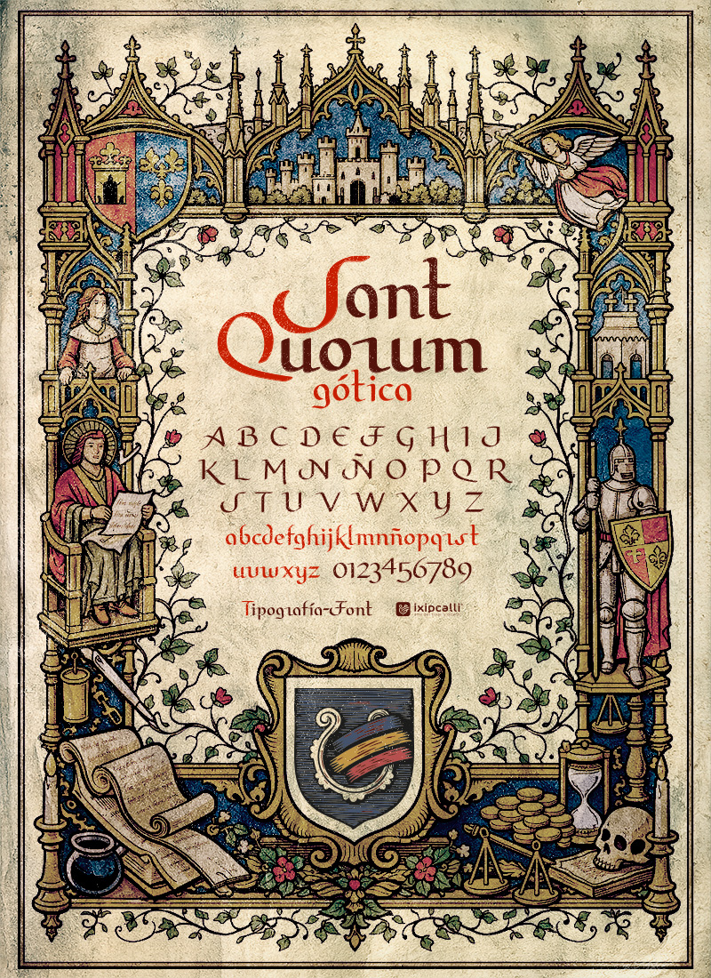santquorum gotica font flyer