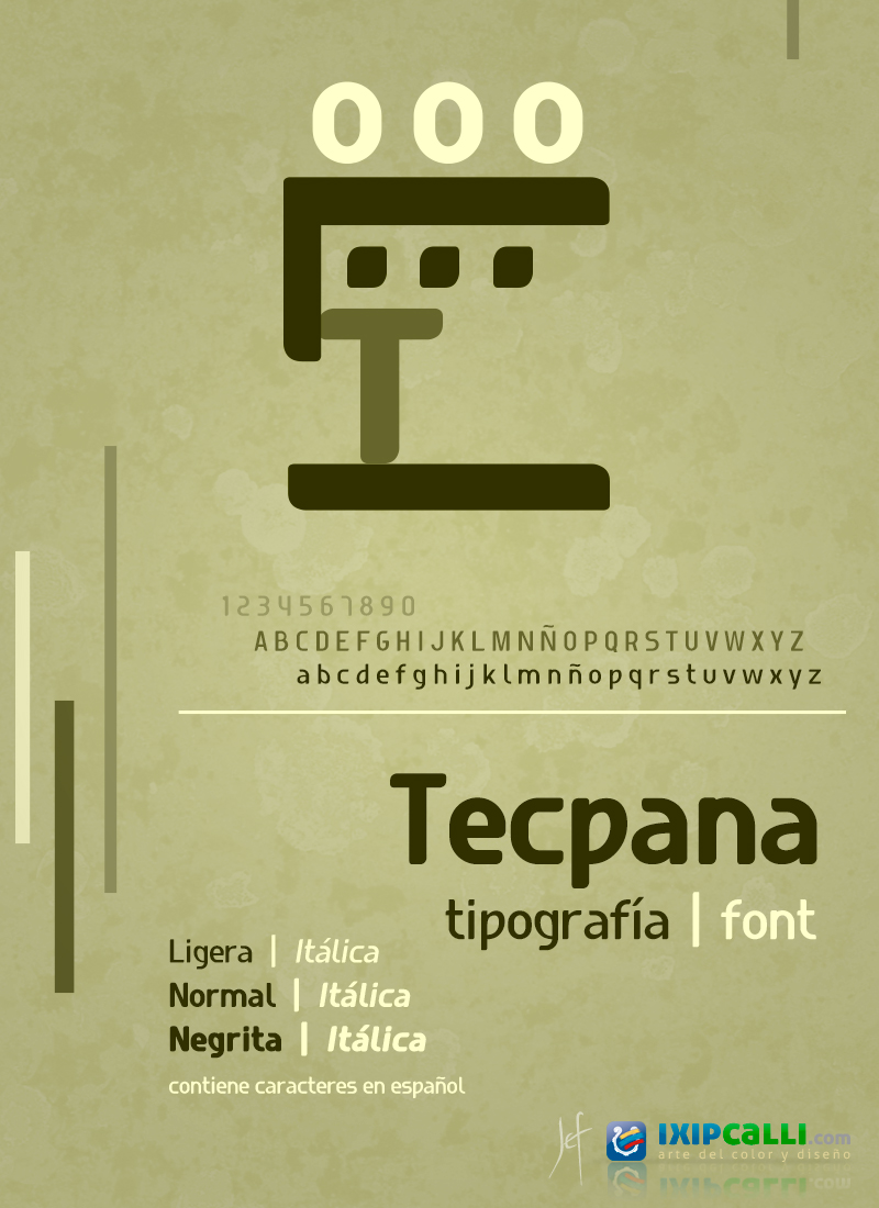 tecpana font flyer