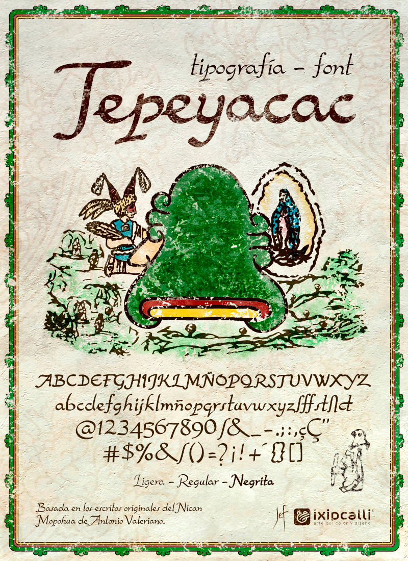 tepeyacac font flyer