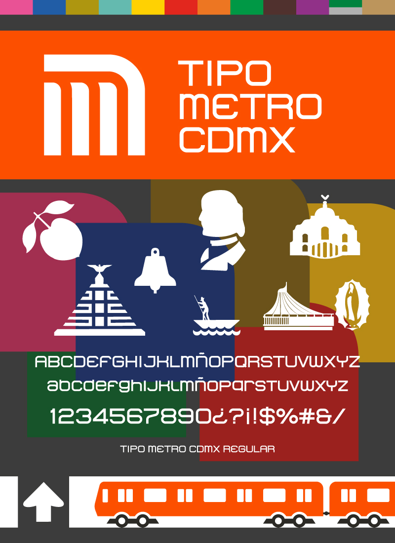 tipo metro cdmx font flyer